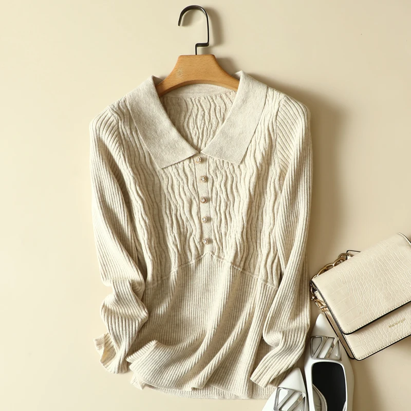 Knitted Women Sweater Pullovers Autumn 2022 Turn-Down Collar Long-Sleeved Elegant Female Pulls Outwear Coats Tops
Knitted Women Sweater Pullovers Autumn 2022 Turn-Down Collar Long-Sleeved Elegant Female Pulls Outwear Coats Tops