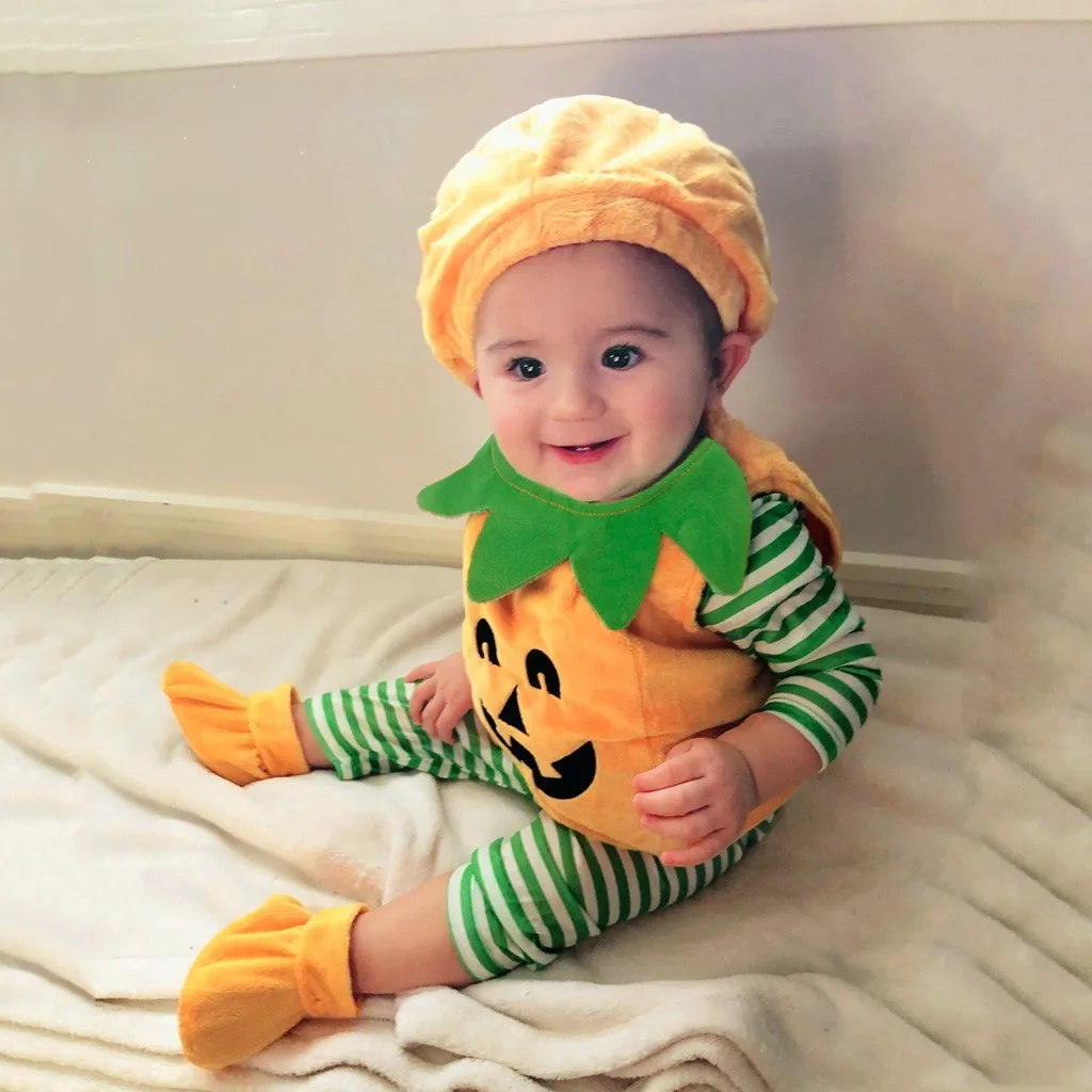 Kids Romper with Hat Shoes Toddler Pumpkin One-Piece Boy Girl Party Costume Baby Halloween Jumpsuit Cosplay Clothing Set 1-10T
Kids Romper with Hat Shoes Toddler Pumpkin One-Piece Boy Girl Party Costume Baby Halloween Jumpsuit Cosplay Clothing Set 1-10T