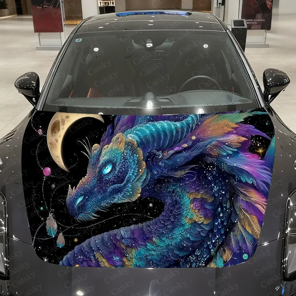 Iridescent-Scaled Dragon with Starry Sky & Moon Reflection Car Vinyl Wrap, PVC Material Waterproof Car Hood Sticker, Self-Adhesi
Iridescent-Scaled Dragon with Starry Sky & Moon Reflection Car Vinyl Wrap, PVC Material Waterproof Car Hood Sticker, Self-Adhesi