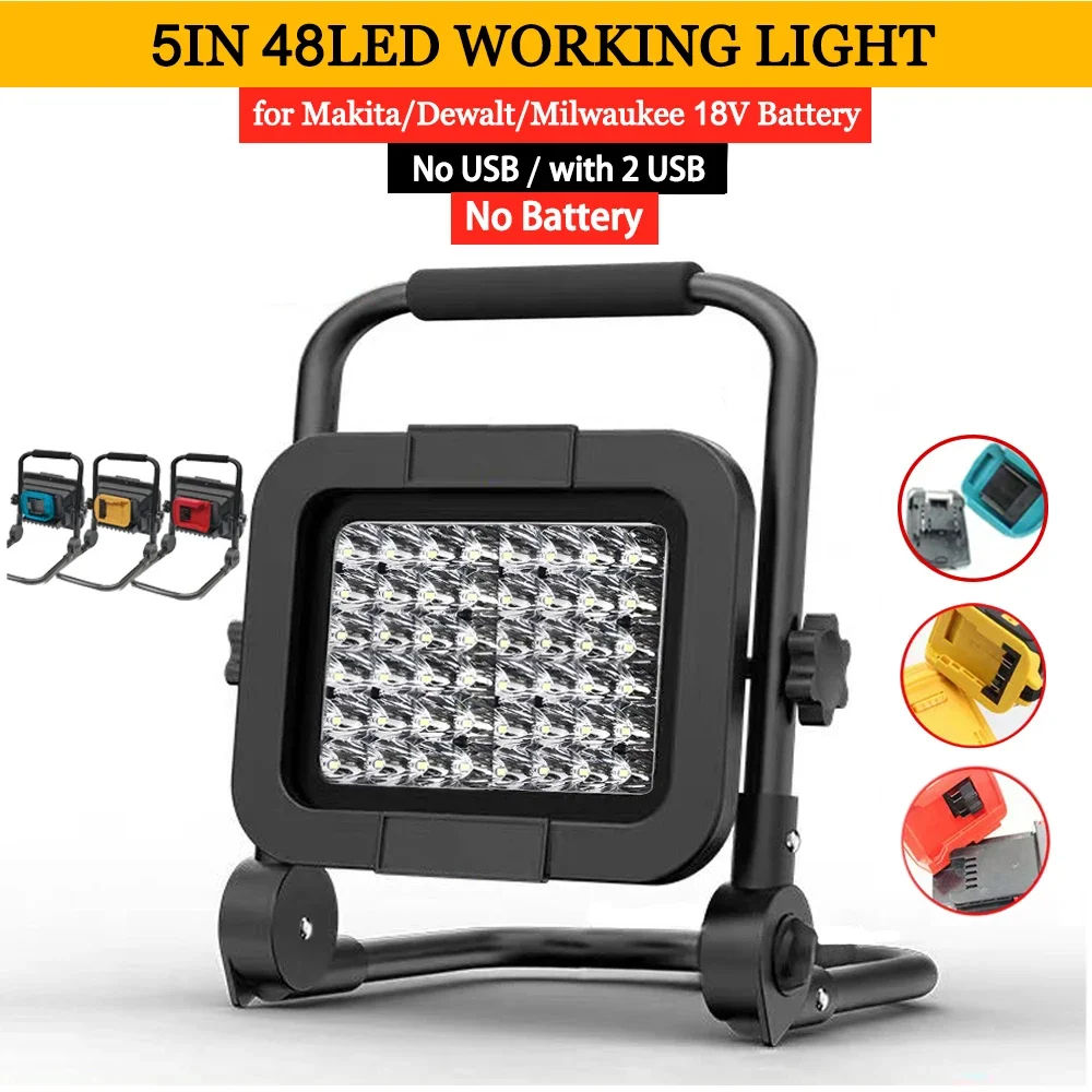 Led Light Cordless Outdoor Spotlight Working Fishing Handheld Emergency ToolLight Fit//18V Battery(0/2USB
Led Light Cordless Outdoor Spotlight Working Fishing Handheld Emergency ToolLight Fit//18V Battery(0/2USB