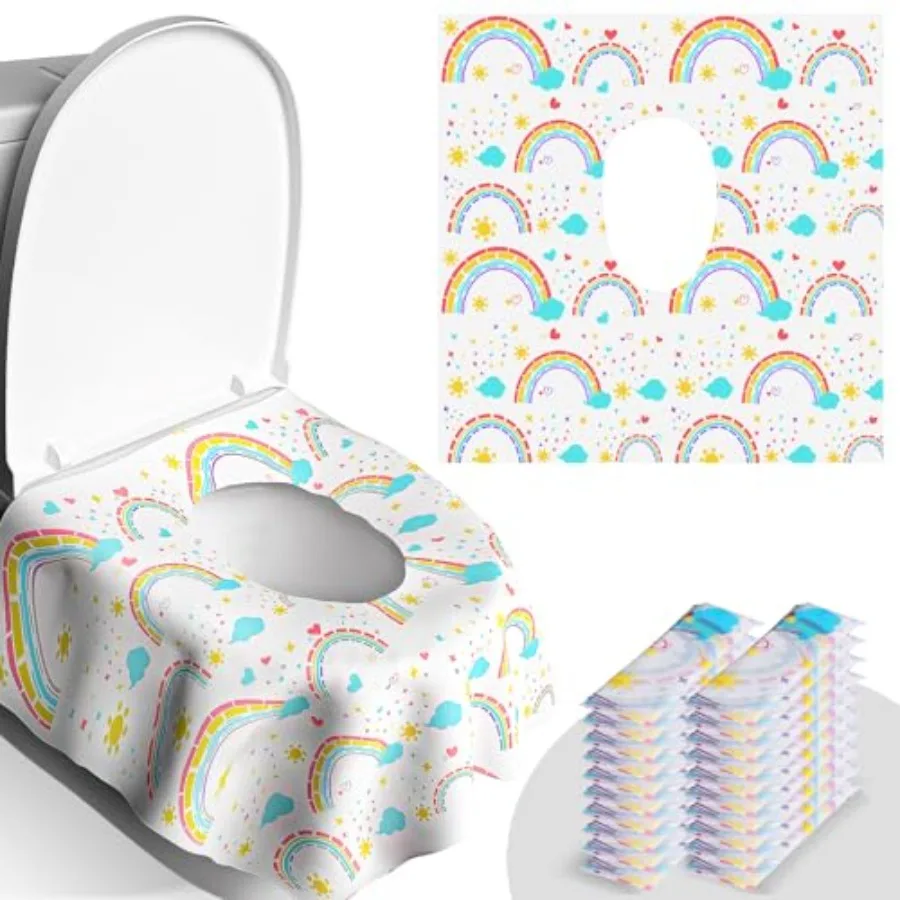 20 Pack Disposable Toilet Seat Covers - Extra Large, Waterproof - Toddler Potty Training, Portable Potty Covers for and Adults,
20 Pack Disposable Toilet Seat Covers - Extra Large, Waterproof - Toddler Potty Training, Portable Potty Covers for and Adults,