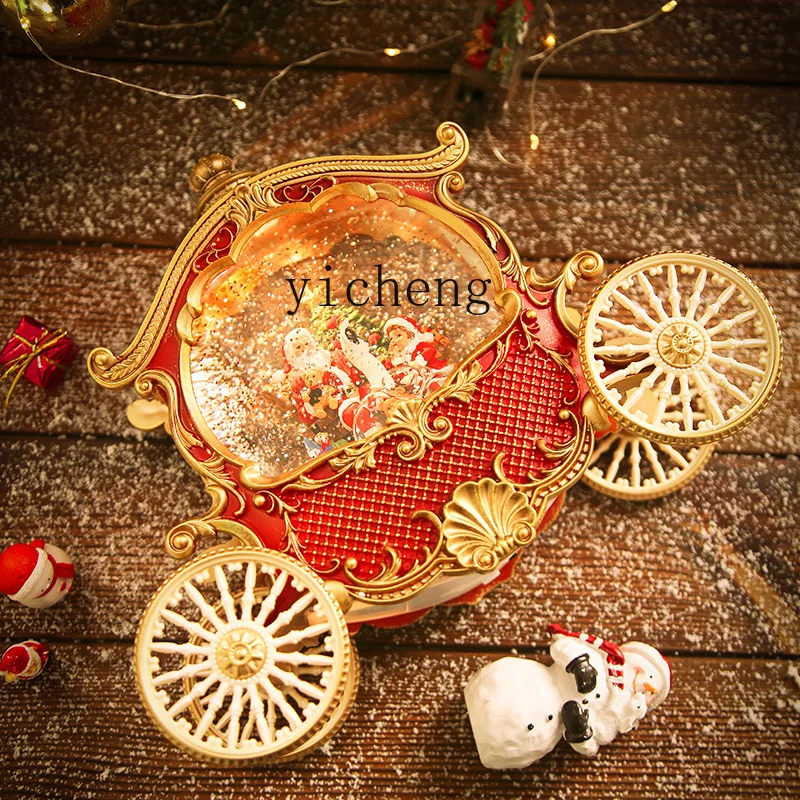FY Christmas carriage music box crystal ball automatic snow children's birthday gift music box
FY Christmas carriage music box crystal ball automatic snow children's birthday gift music box