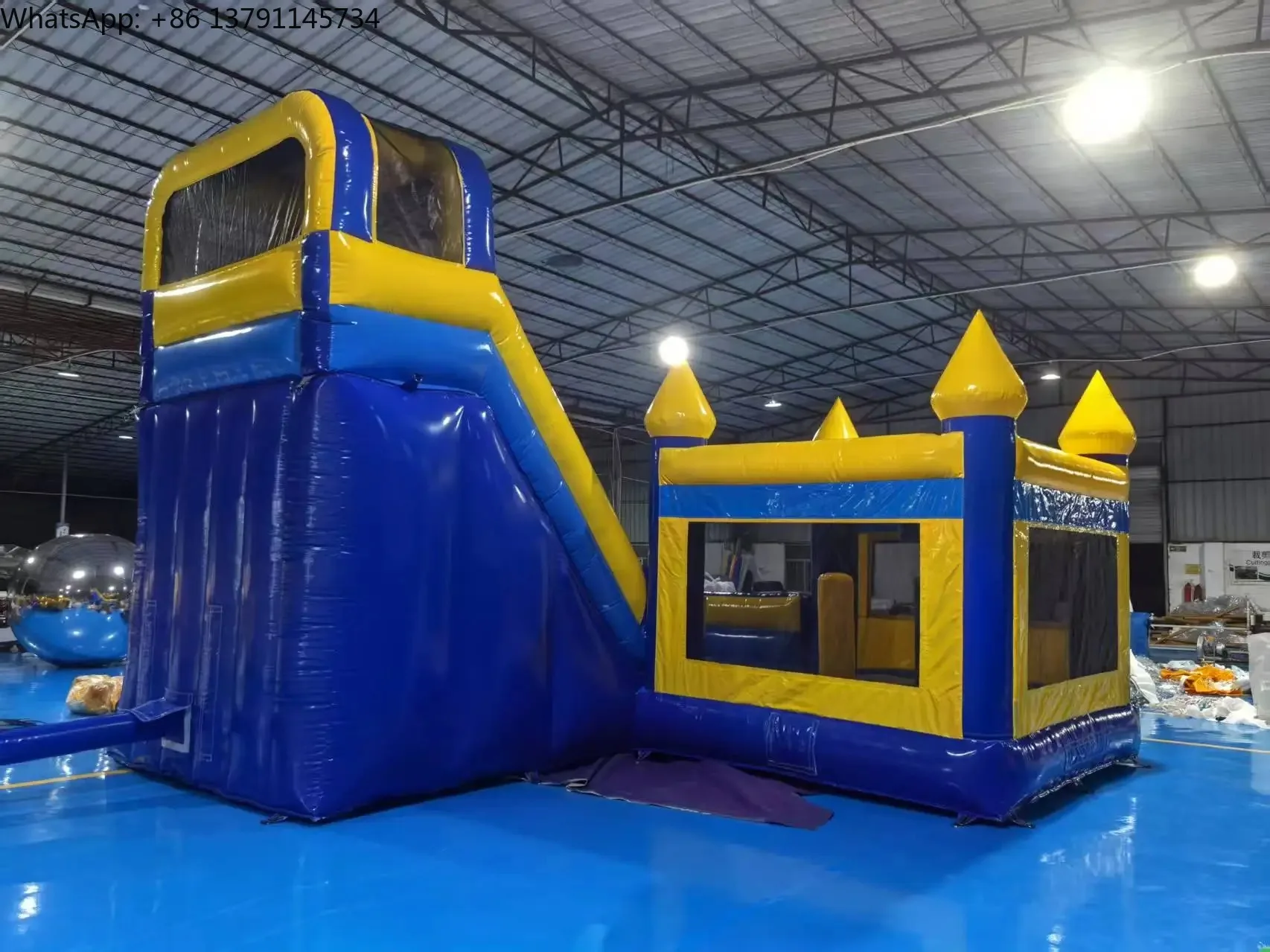 Commercial Inflatable Bounce House With Slide Kids Jumping Bouncy Castle Combo Bounce House And Wet Dry Slide