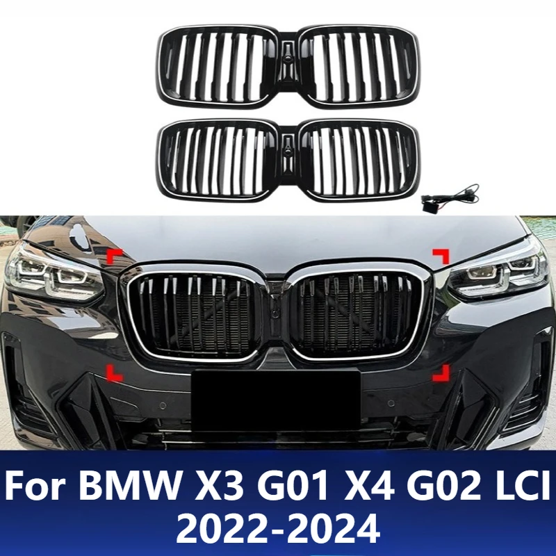 For BMW X3 G01 X4 G02 LCI 2022-2024 LED Illuminated Front Grille Kidney Grill Light Up Exterior Modification Upgrade Accessories
For BMW X3 G01 X4 G02 LCI 2022-2024 LED Illuminated Front Grille Kidney Grill Light Up Exterior Modification Upgrade Accessories