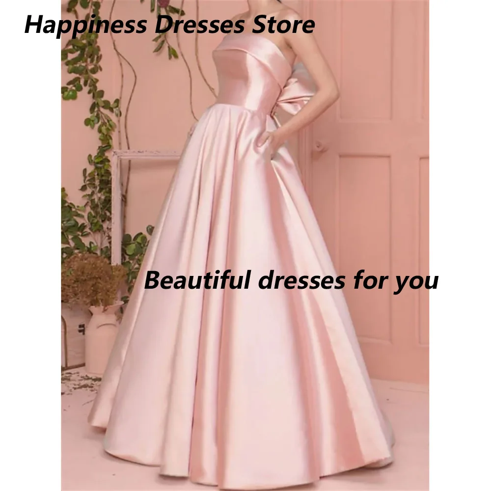 Customized Stain Bow Ribbons with Pocket Evening Dresses Boat Neck Sleeveless Floor Length A-line Classic Open Back Prom Gown
Customized Stain Bow Ribbons with Pocket Evening Dresses Boat Neck Sleeveless Floor Length A-line Classic Open Back Prom Gown