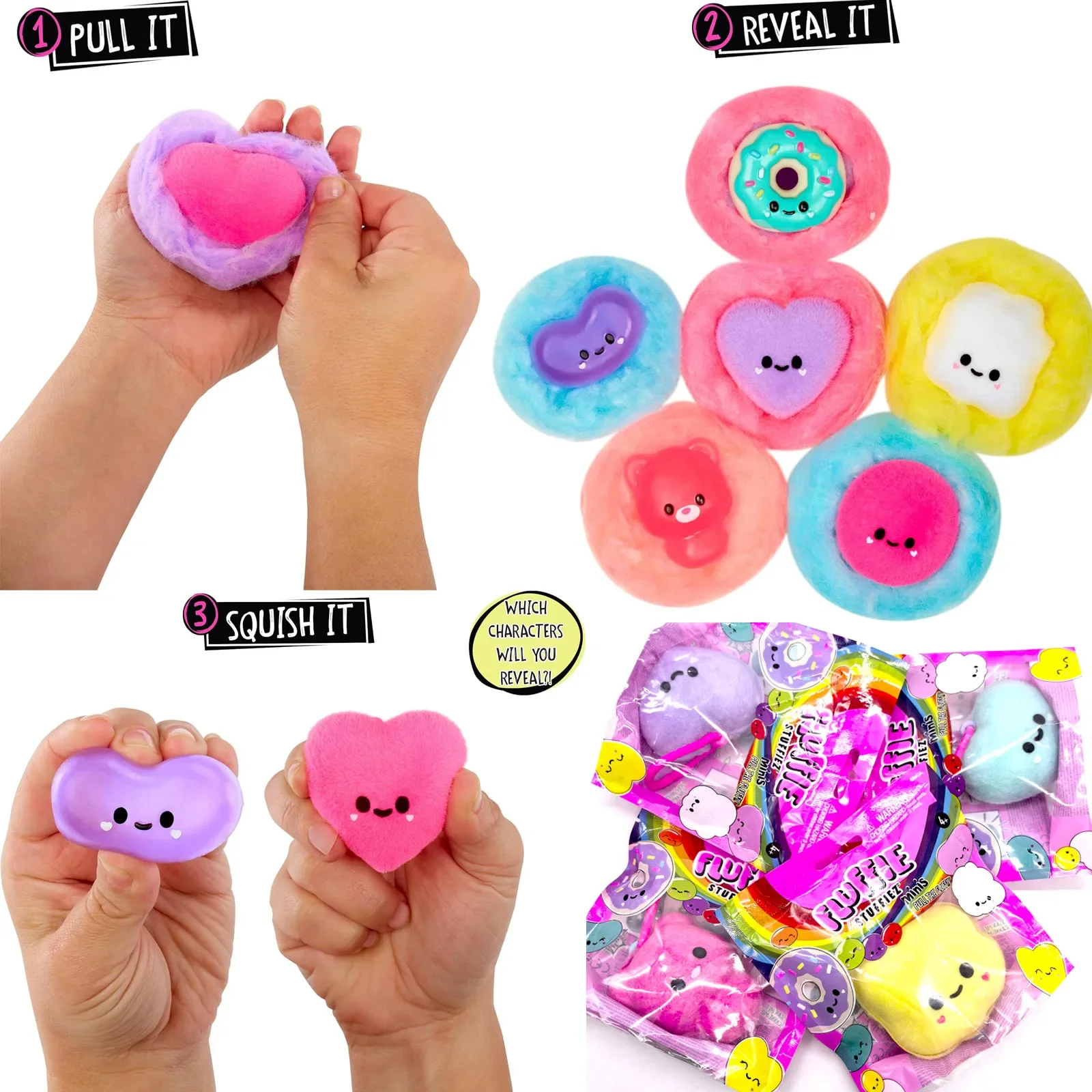 Мягкие игрушки-сюрпризы Fluffie Stuffies Minis: Сквиши-пончики-попкорн в закрытой упаковке, для распаковки и тактильных игр, антистресс
Мягкие игрушки-сюрпризы Fluffie Stuffies Minis: Сквиши-пончики-попкорн в закрытой упаковке, для распаковки и тактильных игр, антистресс