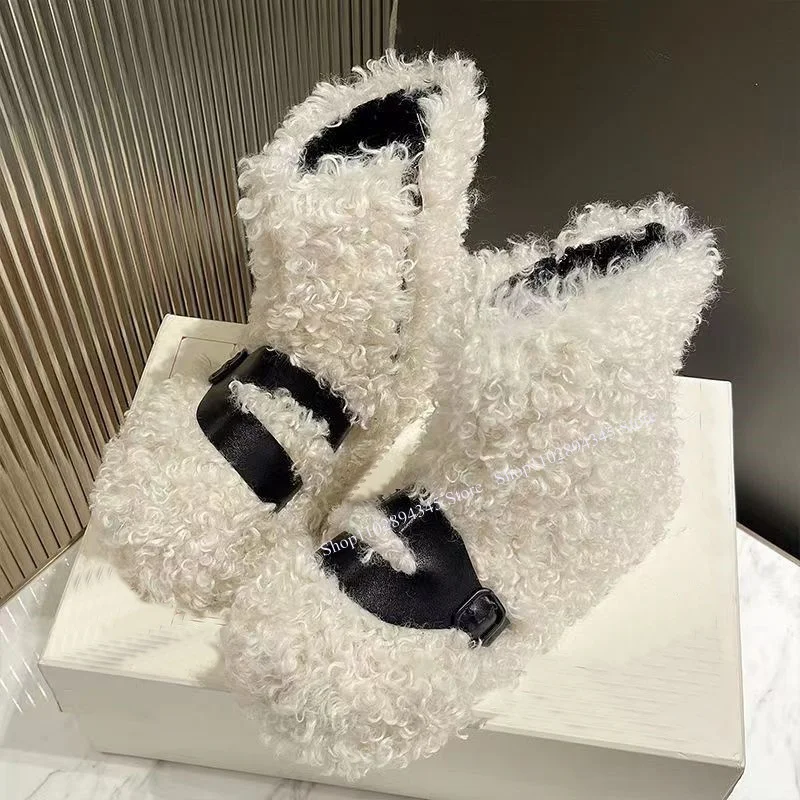 White Fur Decor Buckle Boots Flattie Mid Calf Warm Fashionable Sexy 2023 Winter Casual Big Size Woman Shoes Zapatillas Mujer
White Fur Decor Buckle Boots Flattie Mid Calf Warm Fashionable Sexy 2023 Winter Casual Big Size Woman Shoes Zapatillas Mujer