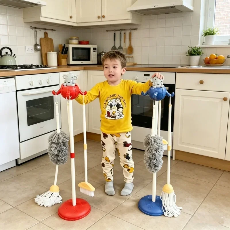 Kids Pretend Play Cleaning Tools Set 8pcs Simulation Broom Mop Dustpan Spray Bottle Holder 1KG Children House Play Toy Gift
Kids Pretend Play Cleaning Tools Set 8pcs Simulation Broom Mop Dustpan Spray Bottle Holder 1KG Children House Play Toy Gift