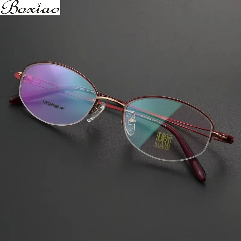 High-quality Pure Titanium Women's Half-frame Ultra-light Myopia Optical Women's Red Small Face Small Lentes Aesthetic Hombre
High-quality Pure Titanium Women's Half-frame Ultra-light Myopia Optical Women's Red Small Face Small Lentes Aesthetic Hombre