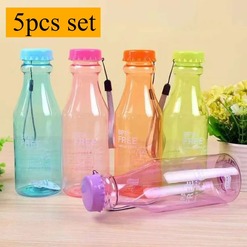 5pcs Simple Plastic Portable Soda Cup Household Creative Transparent Water Bottle Sealed Leak-proof and Drop-proof Beverage Cup
5pcs Simple Plastic Portable Soda Cup Household Creative Transparent Water Bottle Sealed Leak-proof and Drop-proof Beverage Cup