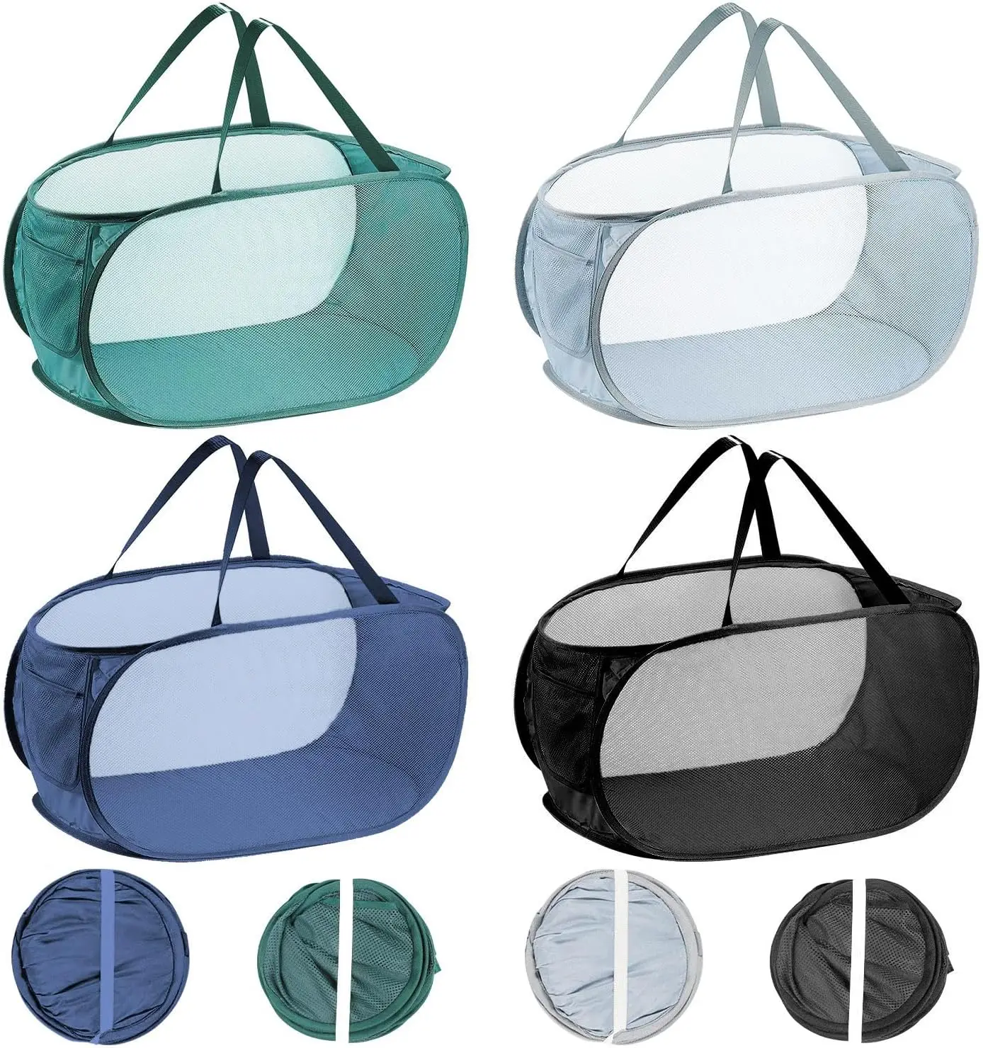 4 PCS Mesh Laundry Hamper,Collapsible Laundry Baskets,75L Large Foldable Dirty Clothes Hamper Storage
4 PCS Mesh Laundry Hamper,Collapsible Laundry Baskets,75L Large Foldable Dirty Clothes Hamper Storage