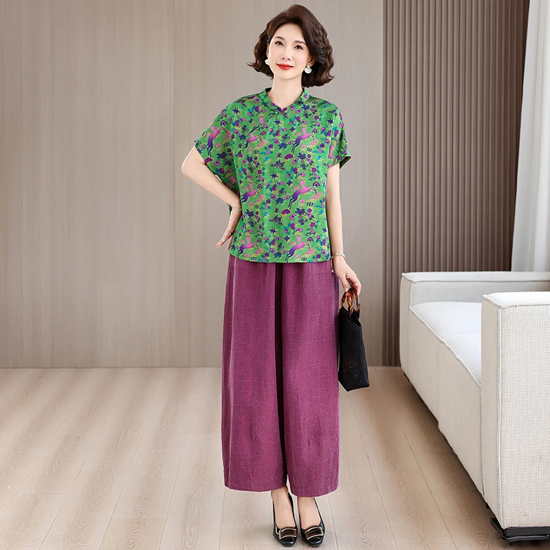 New Chinese Style Summer Outfit Large Size Women's Clothing Set Floral Embroidery Top Casual Pants Two-Piece Set Fashionable ...
New Chinese Style Summer Outfit Large Size Women's Clothing Set Floral Embroidery Top Casual Pants Two-Piece Set Fashionable ...