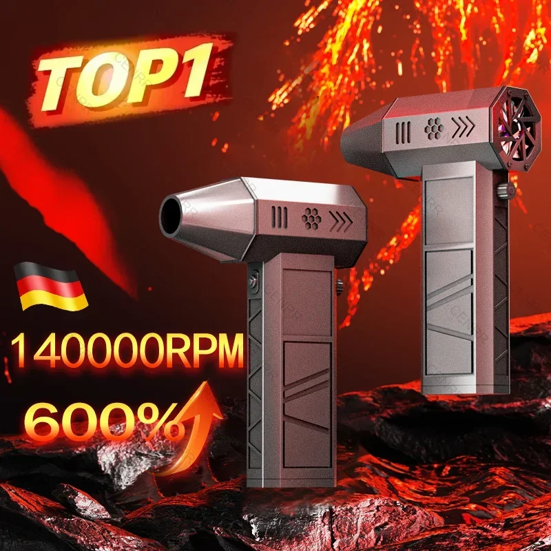 Electric 140000RPM Air Blower Handheld Turbo Jet Fan Adjustable wind speed Violent Blower Rechargeable Air Duster Car Cleaning
Electric 140000RPM Air Blower Handheld Turbo Jet Fan Adjustable wind speed Violent Blower Rechargeable Air Duster Car Cleaning