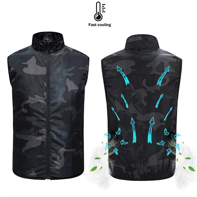 Men Summer Camouflage Air Conditioning Clothing Fan Cooling Vest USB Charging Cooling sport man vest Outdoor Cooling
Men Summer Camouflage Air Conditioning Clothing Fan Cooling Vest USB Charging Cooling sport man vest Outdoor Cooling