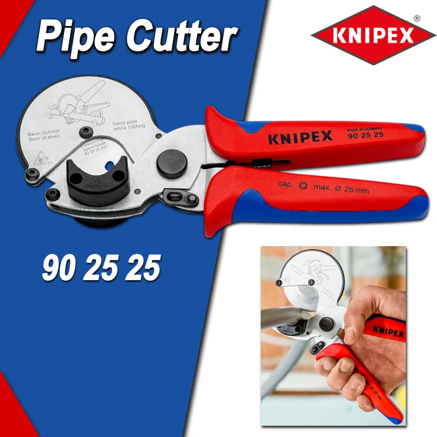 KNIPEX 90 25 Труборез для композитных и пластиковых труб, плоскогубцы, запасное режущее колесо, доступен
KNIPEX 90 25 Труборез для композитных и пластиковых труб, плоскогубцы, запасное режущее колесо, доступен