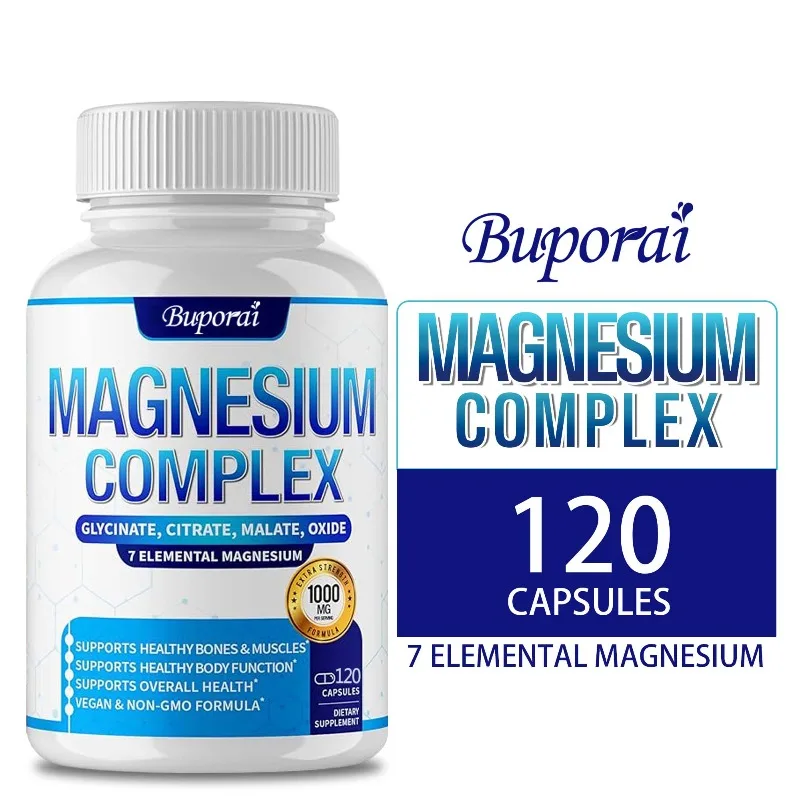 Magnesium Complex Capsules - Soothes Nerves, Improves Mood, Promotes Cell Growth,Support Muscle, Bone and Heart Health, Immunity
Magnesium Complex Capsules - Soothes Nerves, Improves Mood, Promotes Cell Growth,Support Muscle, Bone and Heart Health, Immunity