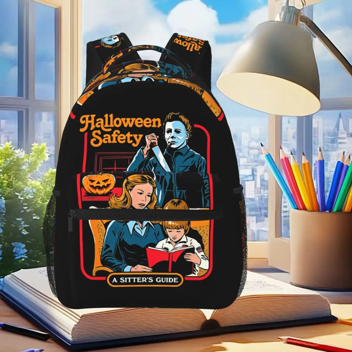Halloween Safety Family Guide Backpack Student Boys Girls BookBag Kids School Bag Computer Shoulder Bags for Men Women
Halloween Safety Family Guide Backpack Student Boys Girls BookBag Kids School Bag Computer Shoulder Bags for Men Women