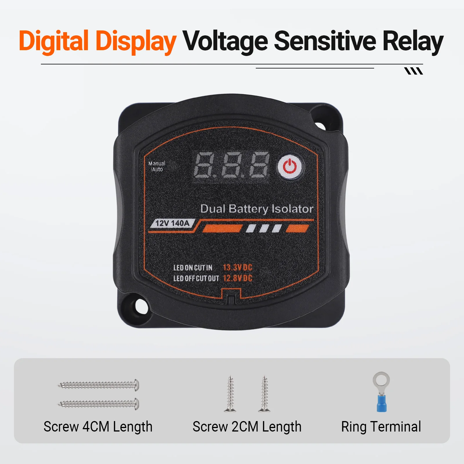 Smart Dual Battery Isolator 12V 140A Voltage Sensitive Relay VSR With Digital Display Voltmeter For 4x4 Car RV Camper Van Marine
Smart Dual Battery Isolator 12V 140A Voltage Sensitive Relay VSR With Digital Display Voltmeter For 4x4 Car RV Camper Van Marine