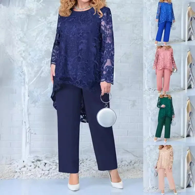 Women's Evening Dress Lace Embroidered Pants Two-piece Cocktail Dress Set Plus Size 2 Piece Set Women Summer
Women's Evening Dress Lace Embroidered Pants Two-piece Cocktail Dress Set Plus Size 2 Piece Set Women Summer