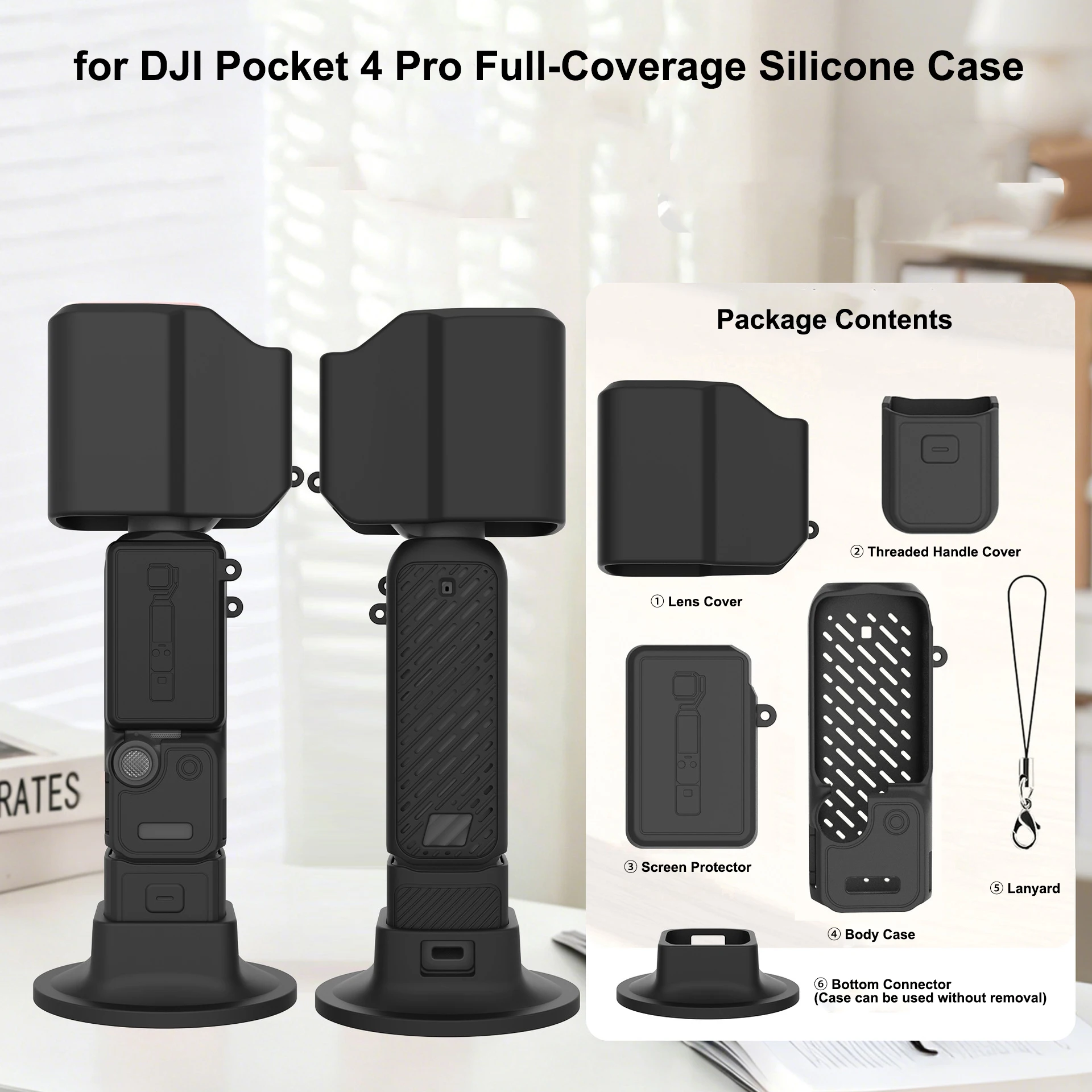 for DJI Pocket 4 Pro Silicone Case Full Protective Cover Shockproof Drop Proof with Heat Dissipation Grille Precision Cutout
for DJI Pocket 4 Pro Silicone Case Full Protective Cover Shockproof Drop Proof with Heat Dissipation Grille Precision Cutout
