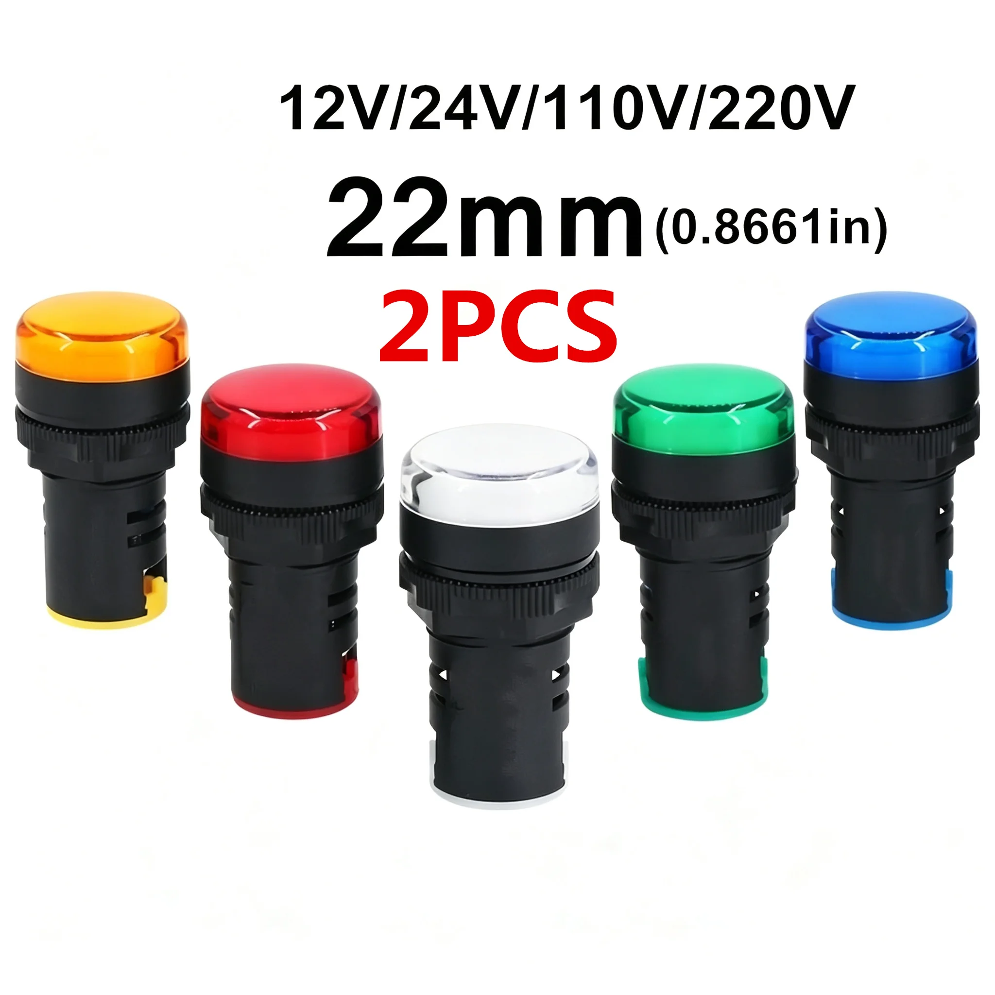 2pcs 22mm AD16-22ds AC/DC 12V 24V 110V 220V Panel Mount Signal Power Led Indicator Light Blue Green Red White Yellow Pilot Lamp
2pcs 22mm AD16-22ds AC/DC 12V 24V 110V 220V Panel Mount Signal Power Led Indicator Light Blue Green Red White Yellow Pilot Lamp