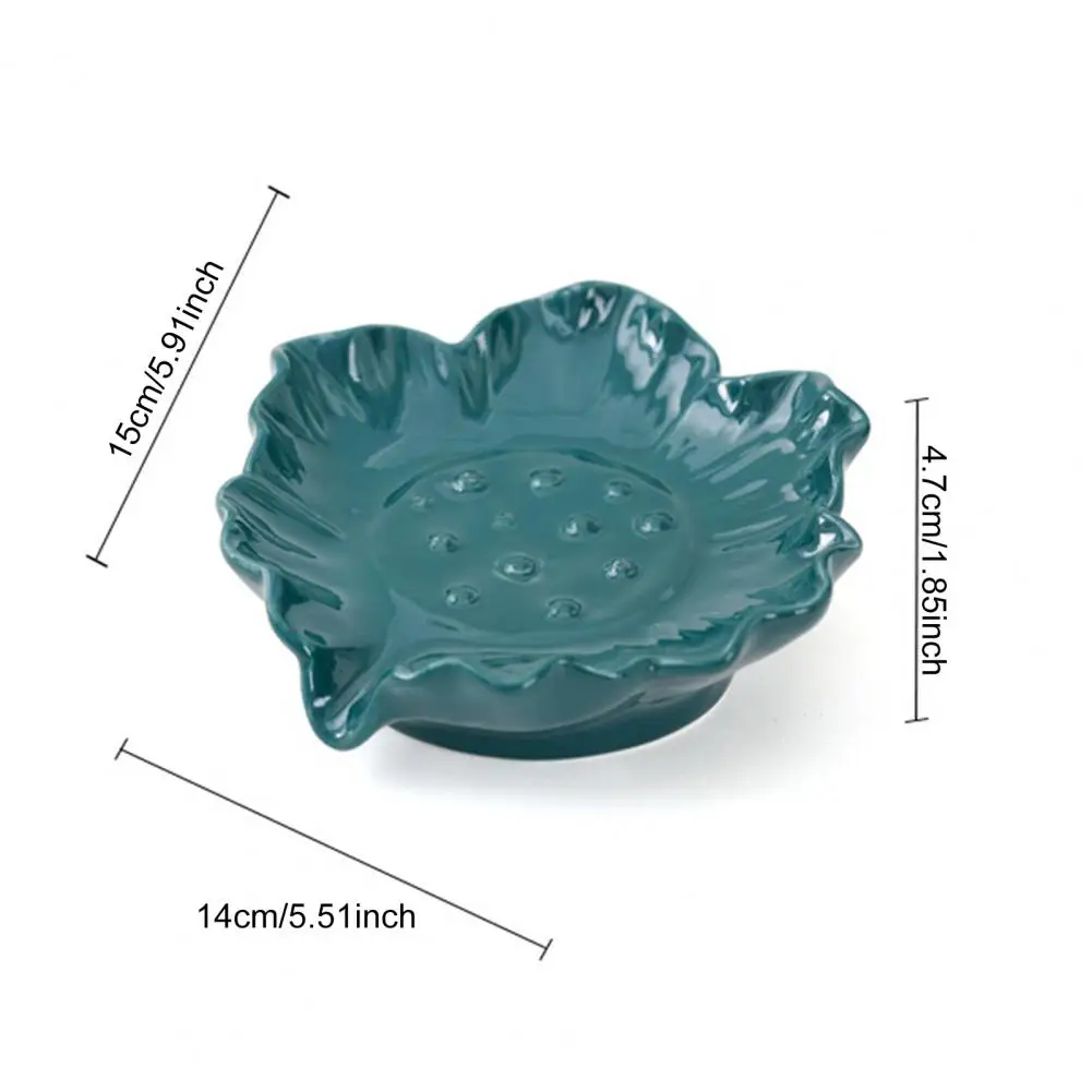 Glazed Soap Holder Elegant Ceramic Lotus Leaf Soap Holder with Self Draining Design High Durability Bathroom Soap Dish
Glazed Soap Holder Elegant Ceramic Lotus Leaf Soap Holder with Self Draining Design High Durability Bathroom Soap Dish