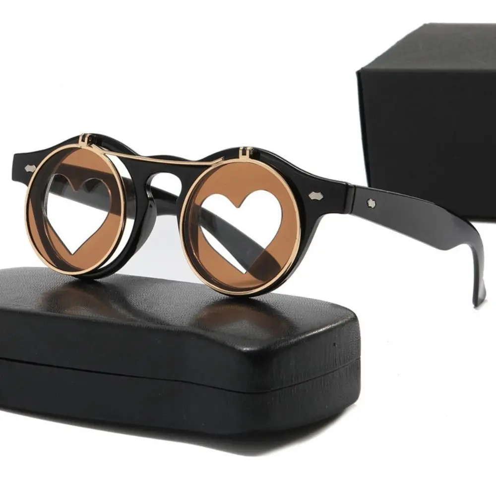 Round Frame Flip Cover Sunglasses Double Layer Heart-shaped Eyewear Star Glasses Punk Sun-Protective Outdoor Sunglasses
Round Frame Flip Cover Sunglasses Double Layer Heart-shaped Eyewear Star Glasses Punk Sun-Protective Outdoor Sunglasses