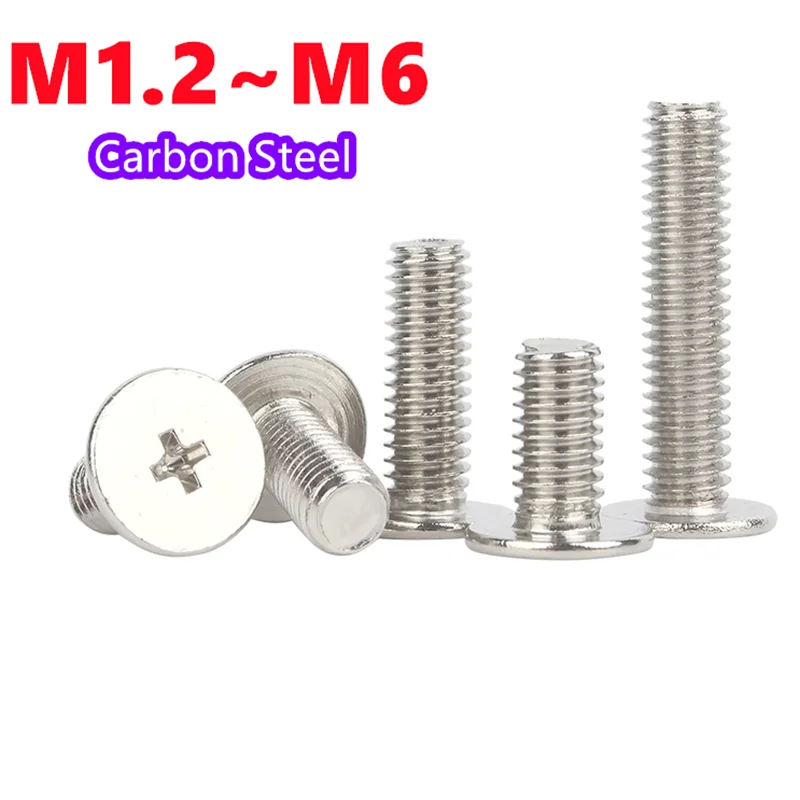 M1.2M1.4M1.6M2M2.5M3M4M5M6 CM Phillips Ultra-Thin Flat Round Head Screws And Bolts Nickel Plated Laptop Screws Bolts
M1.2M1.4M1.6M2M2.5M3M4M5M6 CM Phillips Ultra-Thin Flat Round Head Screws And Bolts Nickel Plated Laptop Screws Bolts