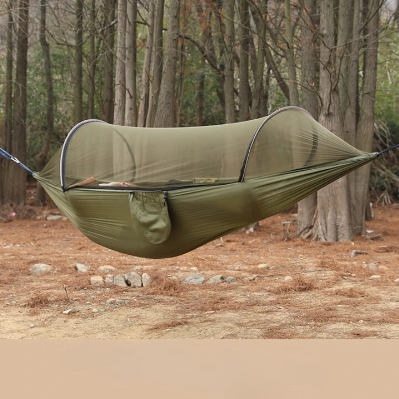 Open hammock outdoor mosquito-proof sunshade anti-rollover single drop (pole model) army green
Open hammock outdoor mosquito-proof sunshade anti-rollover single drop (pole model) army green