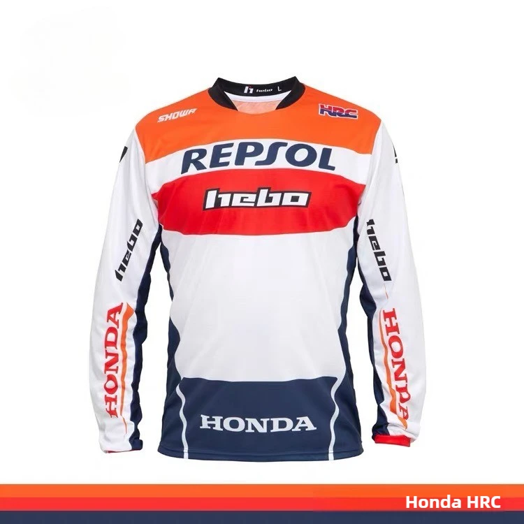 Испания HEBO HONDA Racing Team Мотоциклетная футболка DH MTB Off Road с длинными рукавами Летняя мужская быстросохнущая дышащая майка для верховой езды
Испания HEBO HONDA Racing Team Мотоциклетная футболка DH MTB Off Road с длинными рукавами Летняя мужская быстросохнущая дышащая майка для верховой езды