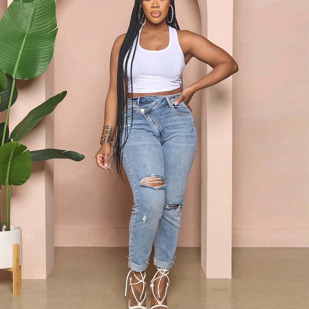 Fashion Women Jeans Pants High Waisted Button Closure Hollow Out Skinny Female Ladies Denim Trousers & Pants Wholesale Clothes
Fashion Women Jeans Pants High Waisted Button Closure Hollow Out Skinny Female Ladies Denim Trousers & Pants Wholesale Clothes