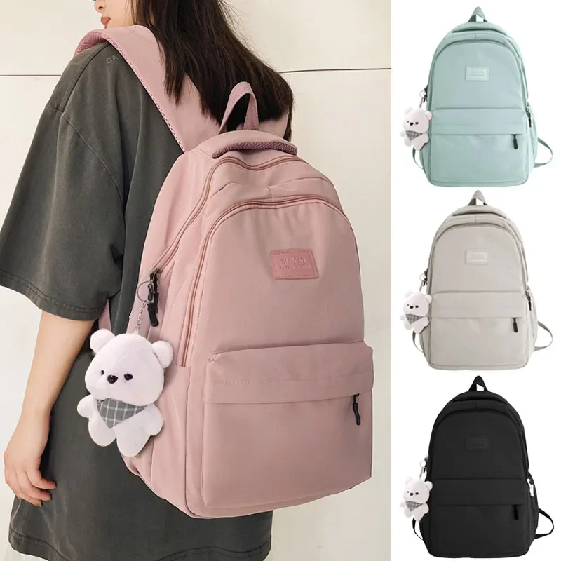 Girls Middle And High School Students Solid Color Simple And Fashionable Versatile Backpack
Girls Middle And High School Students Solid Color Simple And Fashionable Versatile Backpack