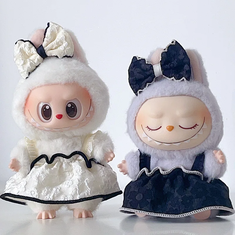 17cm Labubu 1-3 Gen Doll Outfits | Luxurious Black White Camisole Dress | Clothes for Labubu Plush Pendants Accessories 
17cm Labubu 1-3 Gen Doll Outfits | Luxurious Black White Camisole Dress | Clothes for Labubu Plush Pendants Accessories