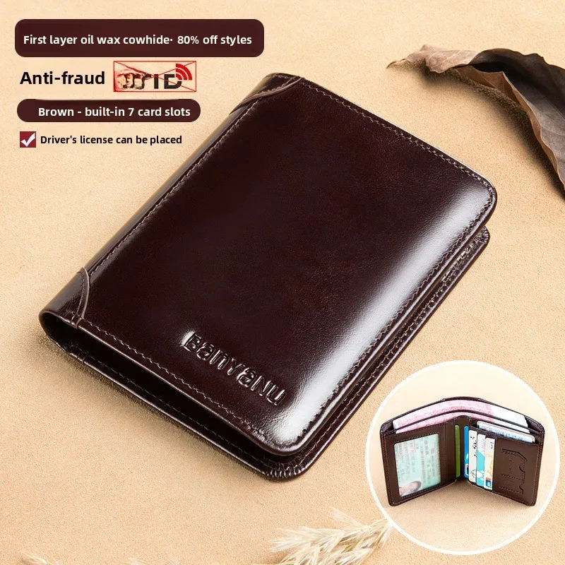 Men's Genuine Leather Ultra Thin RFID Blocking Slim Wallet for iPhone Samsung Android Smartphones Minimalist Vertical Card
Men's Genuine Leather Ultra Thin RFID Blocking Slim Wallet for iPhone Samsung Android Smartphones Minimalist Vertical Card