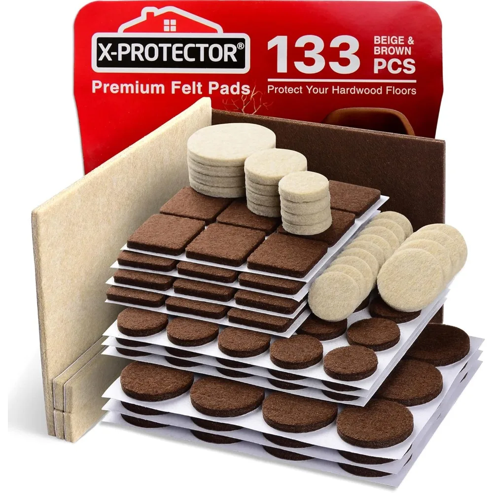 133 PCS Premium Furniture Pads - Felt Pads Furniture Feet Best Wood Floor Protectors - Protect Y
133 PCS Premium Furniture Pads - Felt Pads Furniture Feet Best Wood Floor Protectors - Protect Y