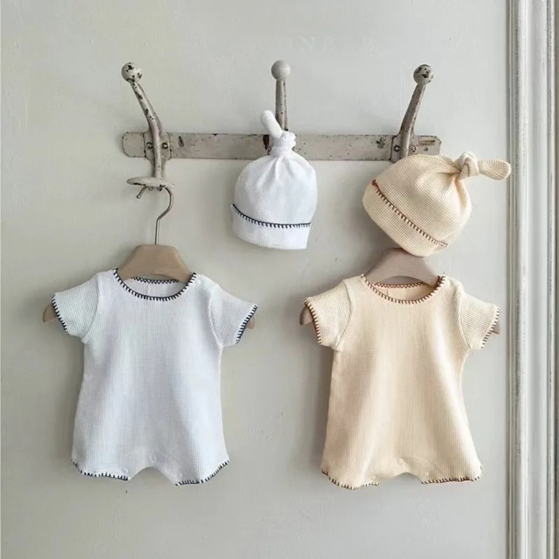 ZOETOPKID New Baby Short Sleeve Bodysuit Cotton Infant Boy Girl Simple Casual Jumpsuit Solid Newborn Toddler Clothes 0-24M
ZOETOPKID New Baby Short Sleeve Bodysuit Cotton Infant Boy Girl Simple Casual Jumpsuit Solid Newborn Toddler Clothes 0-24M