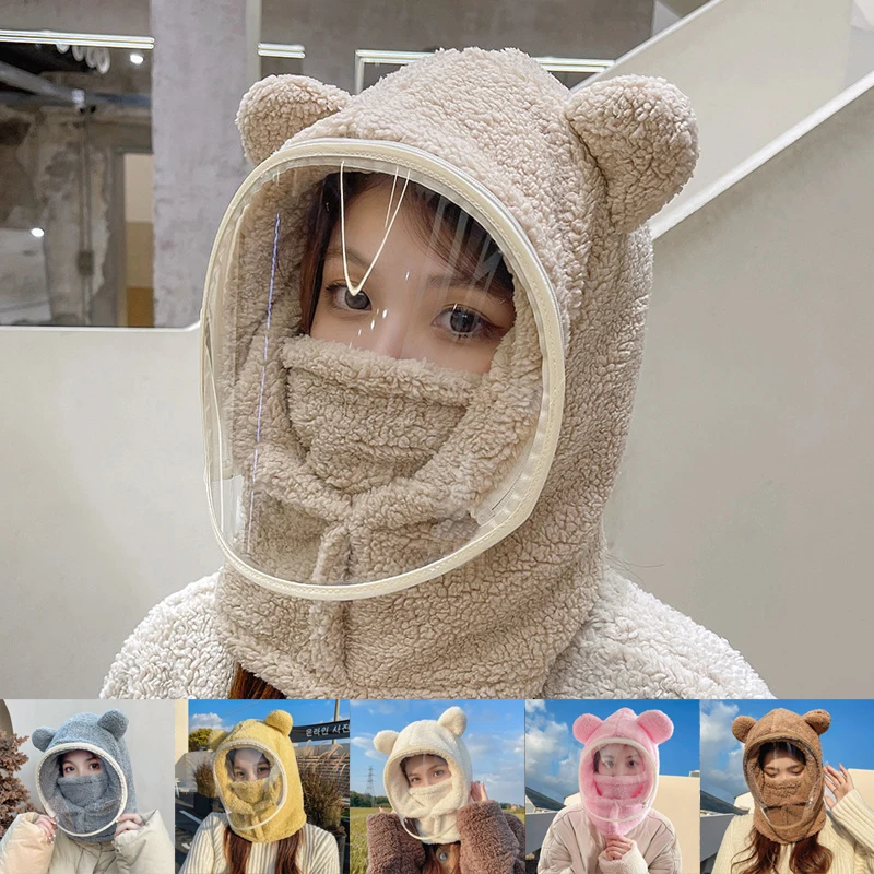 New Cute Bear Ear Protection Beanie Hat with Mask Warm Winter Thickened Windproof Autumn Outdoors Beanies for Women Girl 2023
New Cute Bear Ear Protection Beanie Hat with Mask Warm Winter Thickened Windproof Autumn Outdoors Beanies for Women Girl 2023