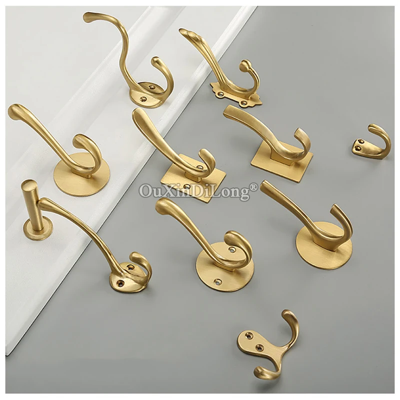 Classic Retro 5PCS European Solid Brass Robe Hooks Coat Hat Hook Key Bag Hooks Clothes Robe Hangers Nail Free/with Screws
Classic Retro 5PCS European Solid Brass Robe Hooks Coat Hat Hook Key Bag Hooks Clothes Robe Hangers Nail Free/with Screws