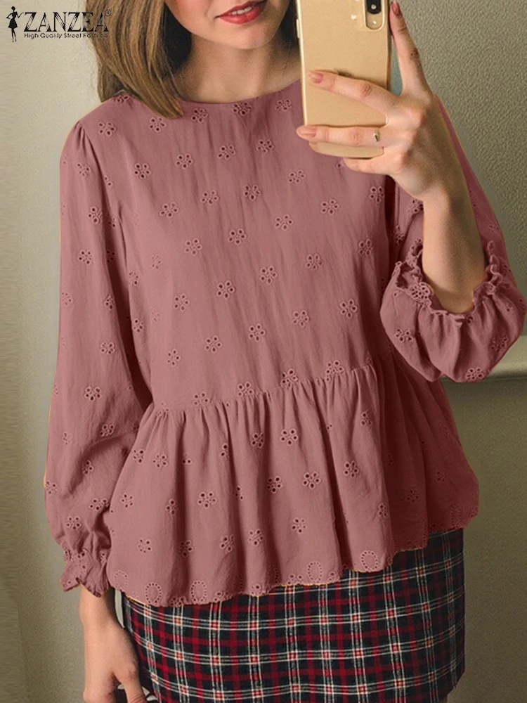 ZANZEA Holiday Lace Embroidery Tops Women Cotton Blouse Fashion Solid Color Waisted Shirt 2025 Summer O-neck Pleating Tunics
ZANZEA Holiday Lace Embroidery Tops Women Cotton Blouse Fashion Solid Color Waisted Shirt 2025 Summer O-neck Pleating Tunics