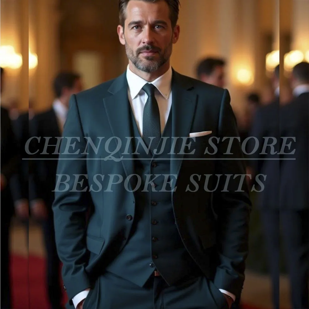 Elegant Men's Suits Formal Wedding Single Breasted Notch Lapel Blazer Slim Fit 3 Piece Jacket Pants Vest Costume Homme 2025
Elegant Men's Suits Formal Wedding Single Breasted Notch Lapel Blazer Slim Fit 3 Piece Jacket Pants Vest Costume Homme 2025
