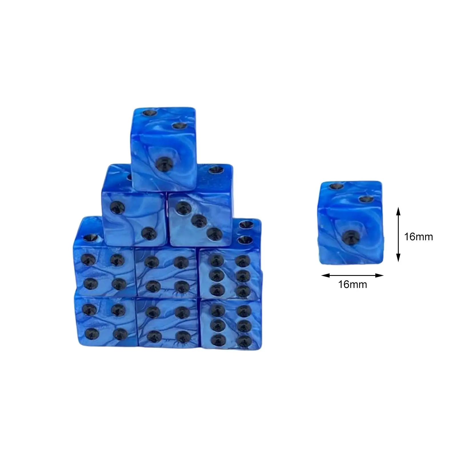 10 Pieces Acrylic Dice 0.6inch Two Tone Colors Dice for Math Teaching Board Game
10 Pieces Acrylic Dice 0.6inch Two Tone Colors Dice for Math Teaching Board Game