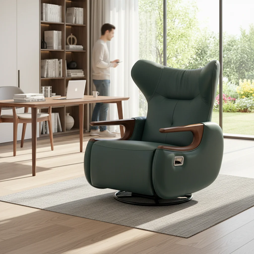 Electric Recliner, Italian Style Space Capsule Sofa with Rocking & Rotating, High-Density Sponge
Electric Recliner, Italian Style Space Capsule Sofa with Rocking & Rotating, High-Density Sponge