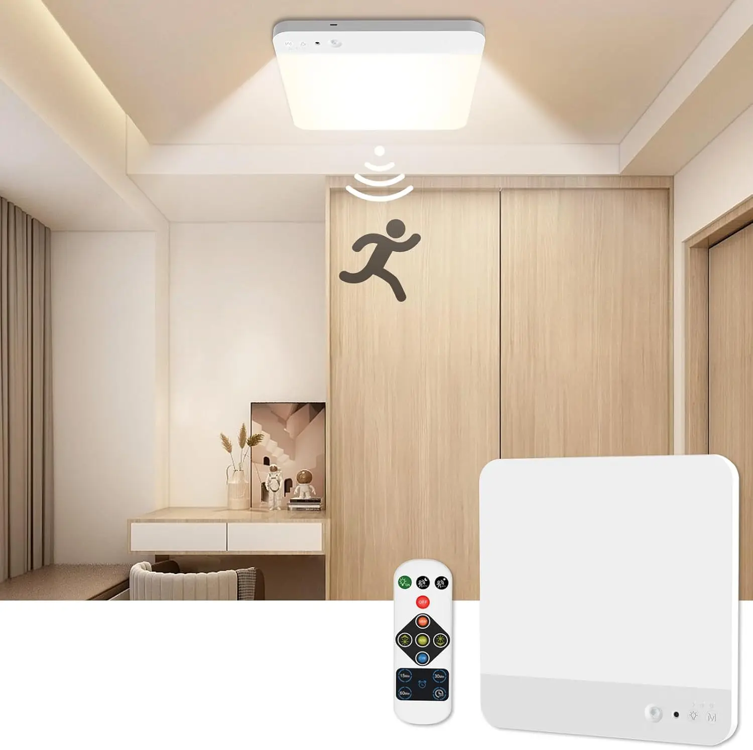 Smart Motion-Activated Ceiling Light Modern LED Light with USB Charging Port Magnetic Mount LED No Installation Required Wireles
Smart Motion-Activated Ceiling Light Modern LED Light with USB Charging Port Magnetic Mount LED No Installation Required Wireles