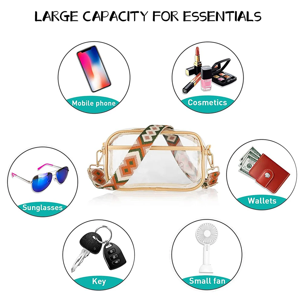 Женские сумки-мессенджеры, модные прозрачные сумки на плечо из ПВХ, прозрачный кошелек, простой повседневный портативный ремешок для гитары, одобренный стадионом
Женские сумки-мессенджеры, модные прозрачные сумки на плечо из ПВХ, прозрачный кошелек, простой повседневный портативный ремешок для гитары, одобренный стадионом