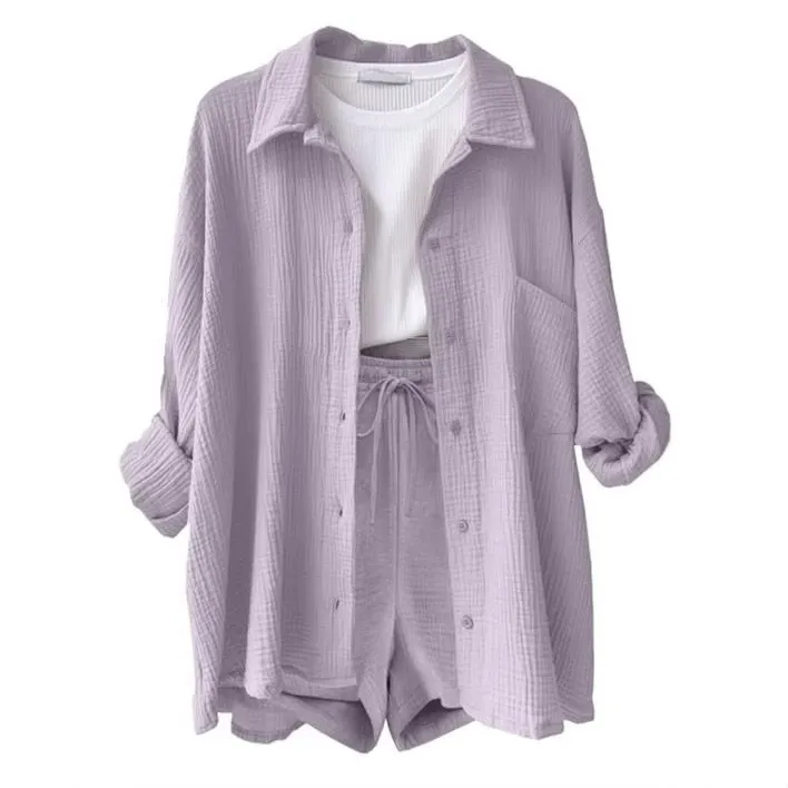 Summer Women's Clothing Shorts 2 Piece Set Cotton Short Pants Lavender Drawstring Mint Green Casual Shorts
Summer Women's Clothing Shorts 2 Piece Set Cotton Short Pants Lavender Drawstring Mint Green Casual Shorts