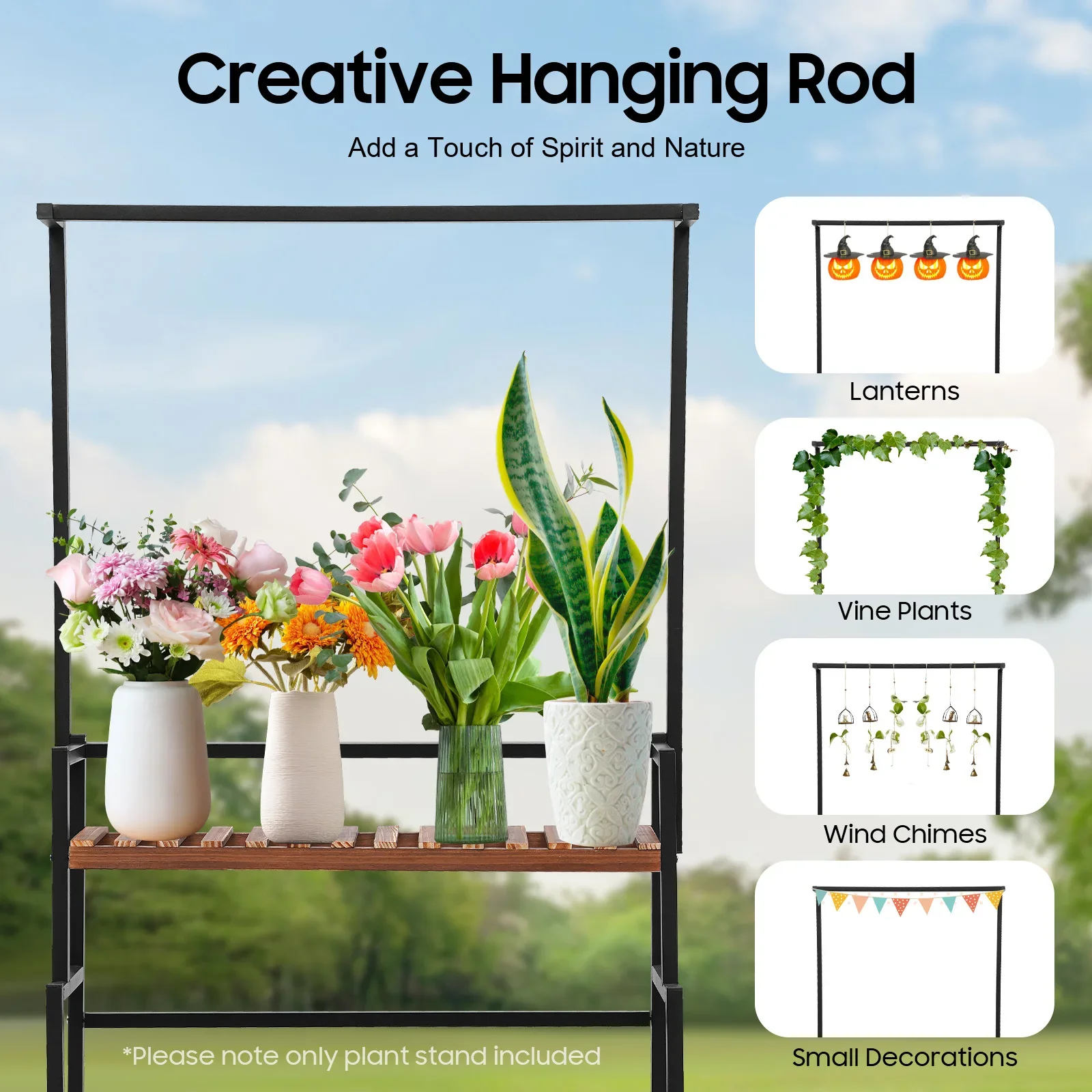 Floor Standing 3-Tier Plant Shelf Indoor Outdoor Metal Hanging Plant Stand for Multiple Plants Plant Stands for Garden Balcony
Floor Standing 3-Tier Plant Shelf Indoor Outdoor Metal Hanging Plant Stand for Multiple Plants Plant Stands for Garden Balcony