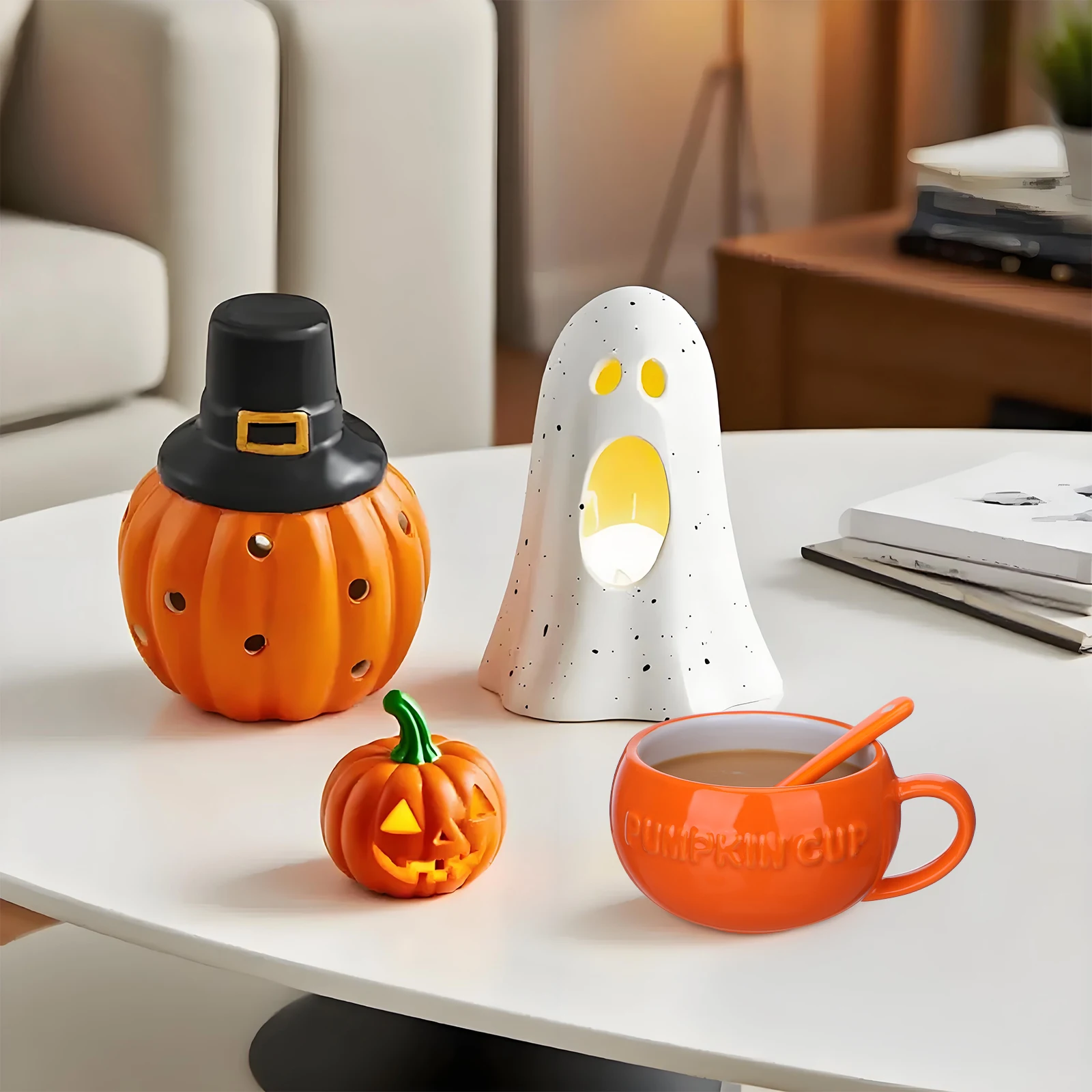 Ceramic Cup with Spoon Halloween Pumpkin Design 1Set Coffee Storage Mug for Tea Lovers Gift Option
Ceramic Cup with Spoon Halloween Pumpkin Design 1Set Coffee Storage Mug for Tea Lovers Gift Option