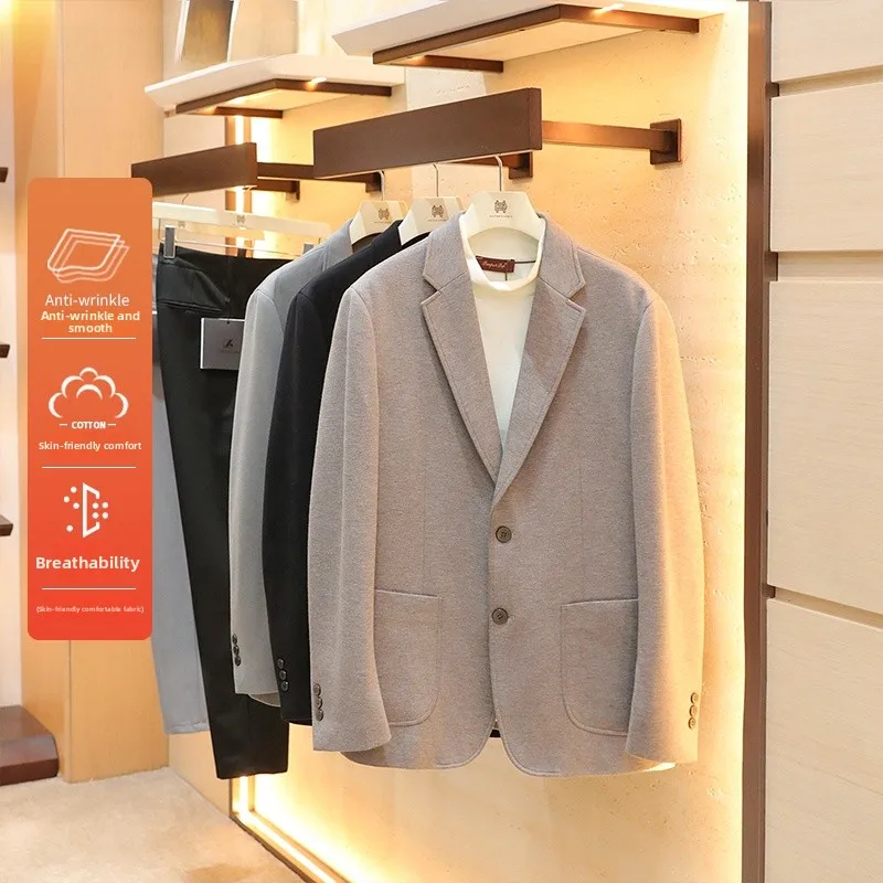 Мужской деловой повседневный костюм из шерсти и модала, свободный крой, с множеством карманов, не требует глажки, для деловых людей, с длинным рукавом, Весна 2026
Мужской деловой повседневный костюм из шерсти и модала, свободный крой, с множеством карманов, не требует глажки, для деловых людей, с длинным рукавом, Весна 2026