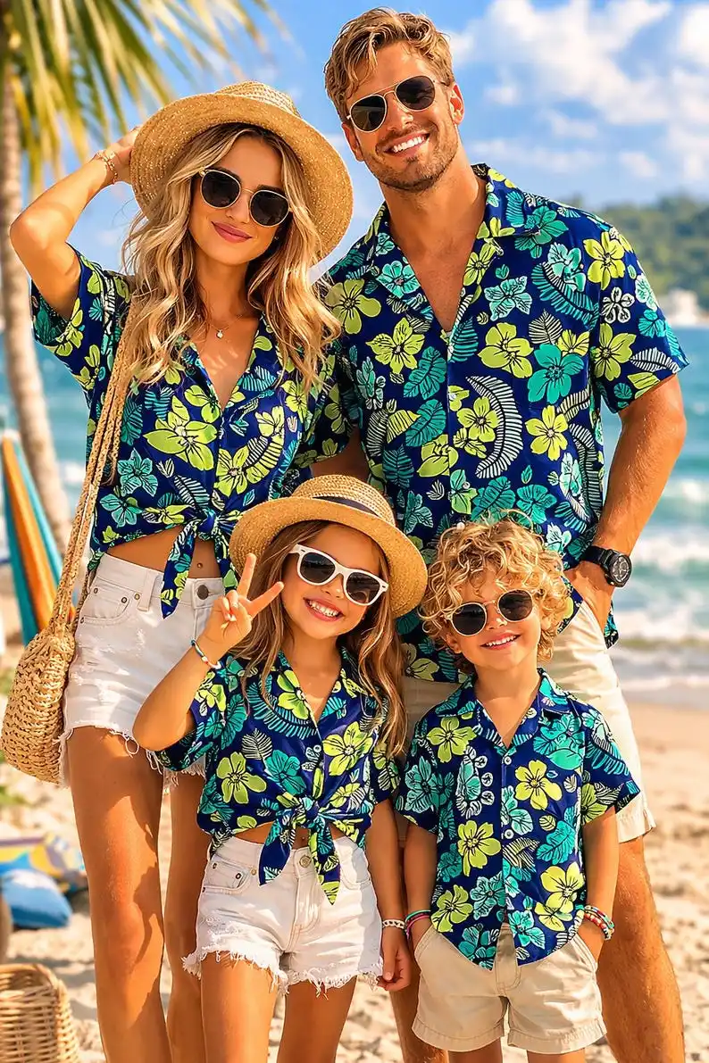 2026 Men's Green and Green Tropical Hibiscus Palm Leaves Hawaiian Shirt Family Outfit Vacation Beach Summer Outfit Mom and Dad
2026 Men's Green and Green Tropical Hibiscus Palm Leaves Hawaiian Shirt Family Outfit Vacation Beach Summer Outfit Mom and Dad