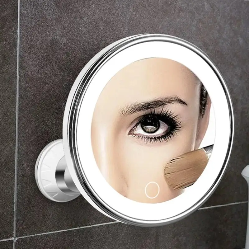 Suction Cup Mounted 10X Magnification Mirror Featuring LED For Natural Light Makeup And Pore Viewing. M4YD
Suction Cup Mounted 10X Magnification Mirror Featuring LED For Natural Light Makeup And Pore Viewing. M4YD